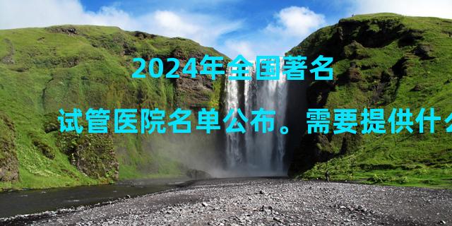 2024年全国著名试管医院名单公布。需要提供什么证件？