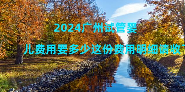 2024广州试管婴儿费用要多少这份费用明细请收下！