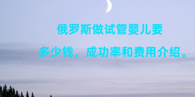 俄罗斯做试管婴儿要多少钱，成功率和费用介绍。