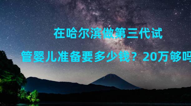 在哈尔滨做第三代试管婴儿准备要多少钱？20万够吗？