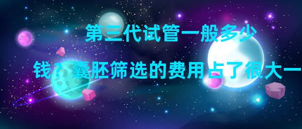 第三代试管一般多少钱？囊胚筛选的费用占了很大一部分。