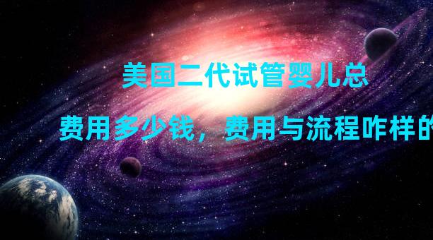 美国二代试管婴儿总费用多少钱，费用与流程咋样的？