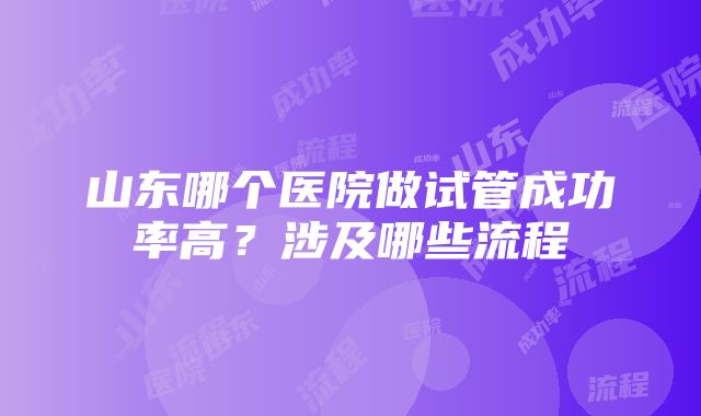 山东哪个医院做试管成功率高？涉及哪些流程