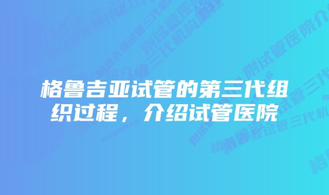 格鲁吉亚试管的第三代组织过程，介绍试管医院