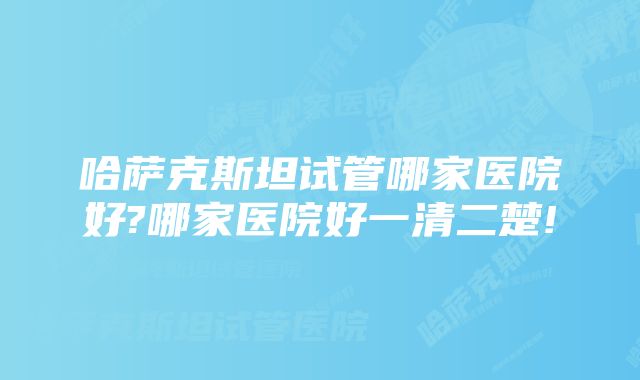 哈萨克斯坦试管哪家医院好?哪家医院好一清二楚!