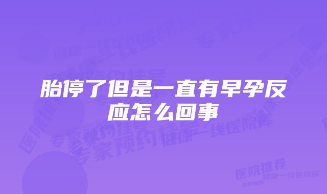 胎停了但是一直有早孕反应怎么回事