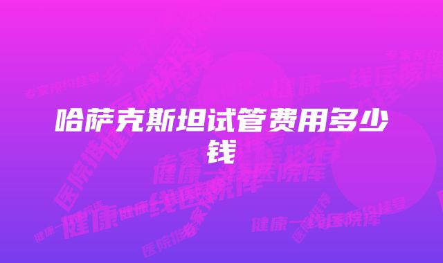 哈萨克斯坦试管费用多少钱