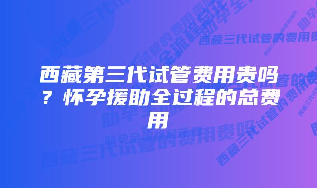 西藏第三代试管费用贵吗？怀孕援助全过程的总费用