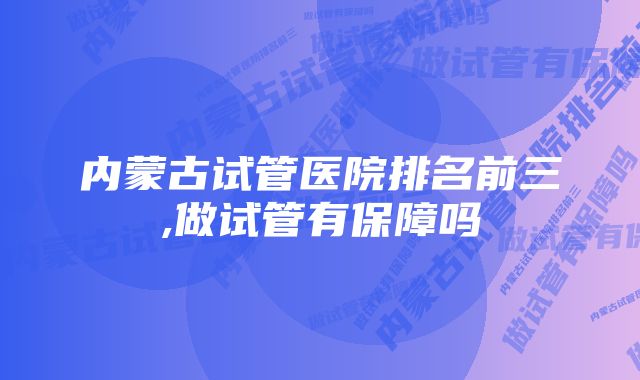 内蒙古试管医院排名前三,做试管有保障吗