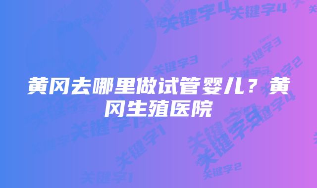 黄冈去哪里做试管婴儿？黄冈生殖医院