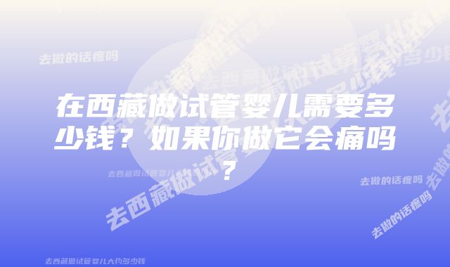 在西藏做试管婴儿需要多少钱？如果你做它会痛吗？