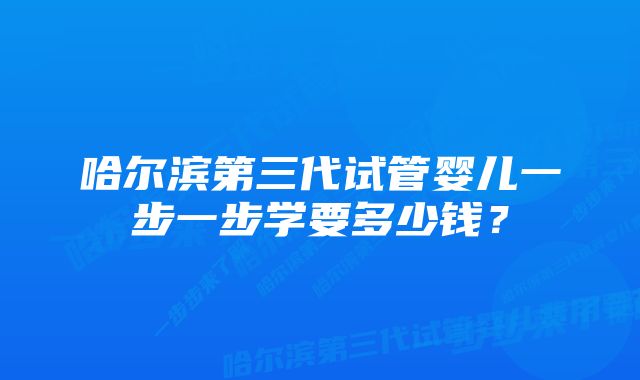 哈尔滨第三代试管婴儿一步一步学要多少钱？