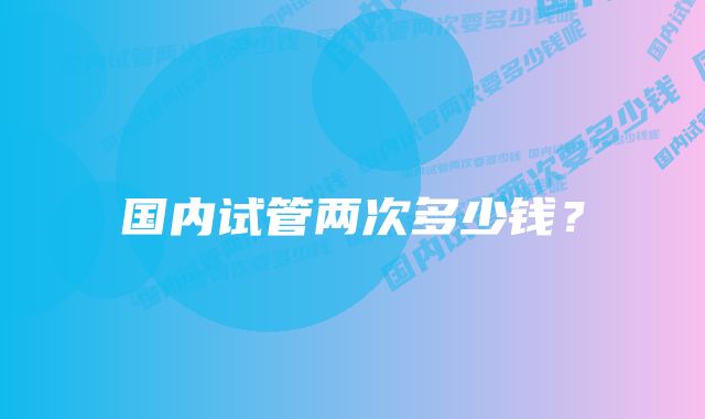 国内试管两次多少钱？