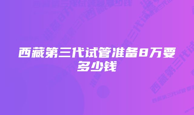 西藏第三代试管准备8万要多少钱