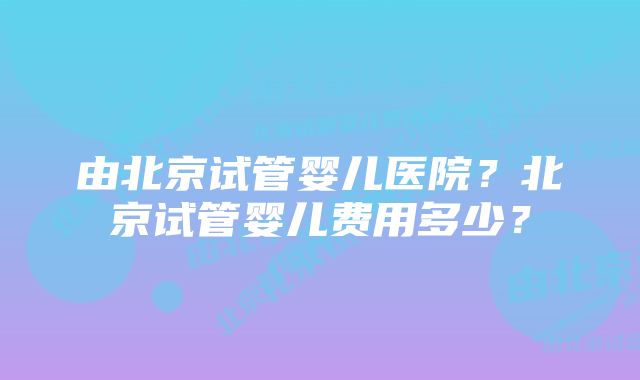 由北京试管婴儿医院？北京试管婴儿费用多少？