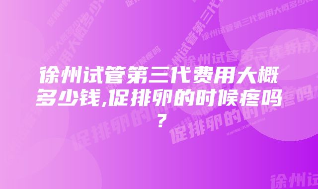 徐州试管第三代费用大概多少钱,促排卵的时候疼吗？