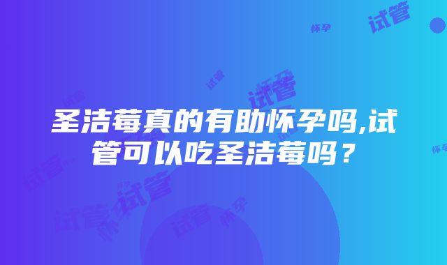 圣洁莓真的有助怀孕吗,试管可以吃圣洁莓吗？