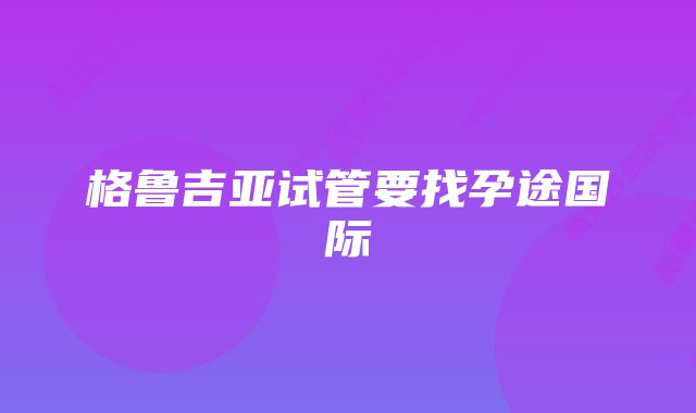 格鲁吉亚试管要找孕途国际