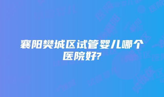 襄阳樊城区试管婴儿哪个医院好?