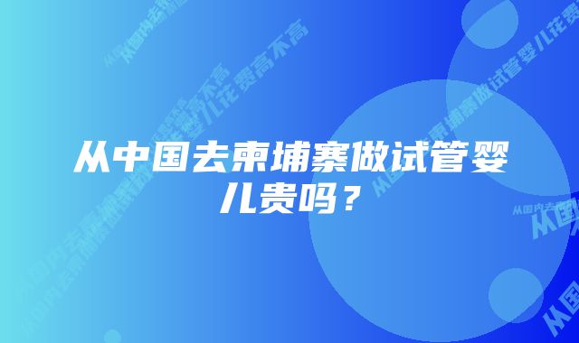 从中国去柬埔寨做试管婴儿贵吗？