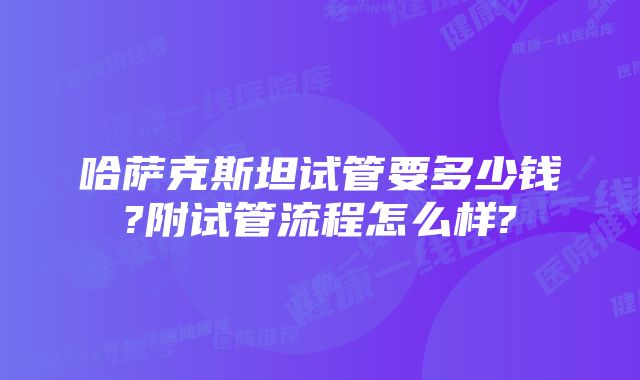 哈萨克斯坦试管要多少钱?附试管流程怎么样?