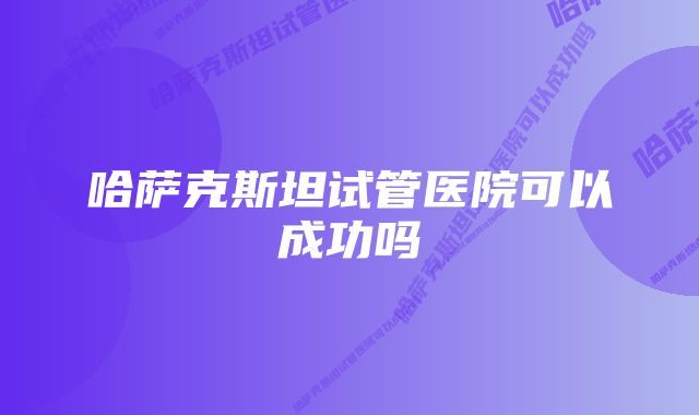 哈萨克斯坦试管医院可以成功吗