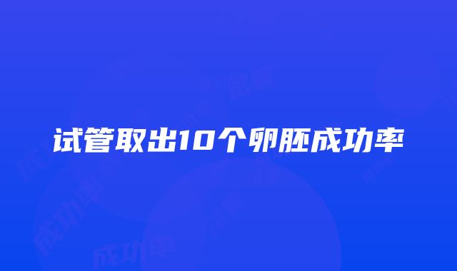 试管取出10个卵胚成功率