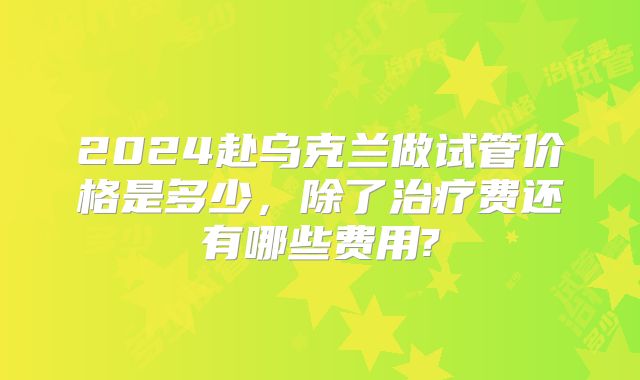 2024赴乌克兰做试管价格是多少，除了治疗费还有哪些费用?