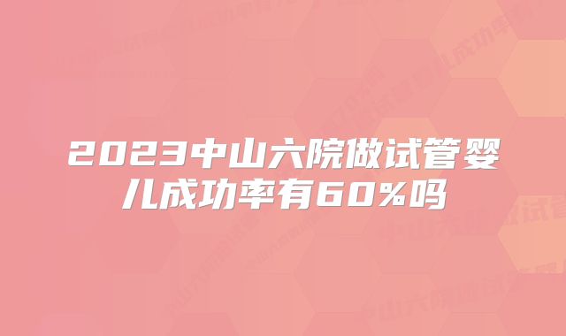 2023中山六院做试管婴儿成功率有60%吗